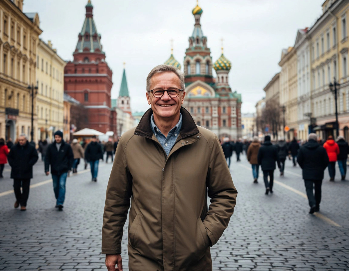 Джо приезжает в Москву и по работе,  и к друзьям