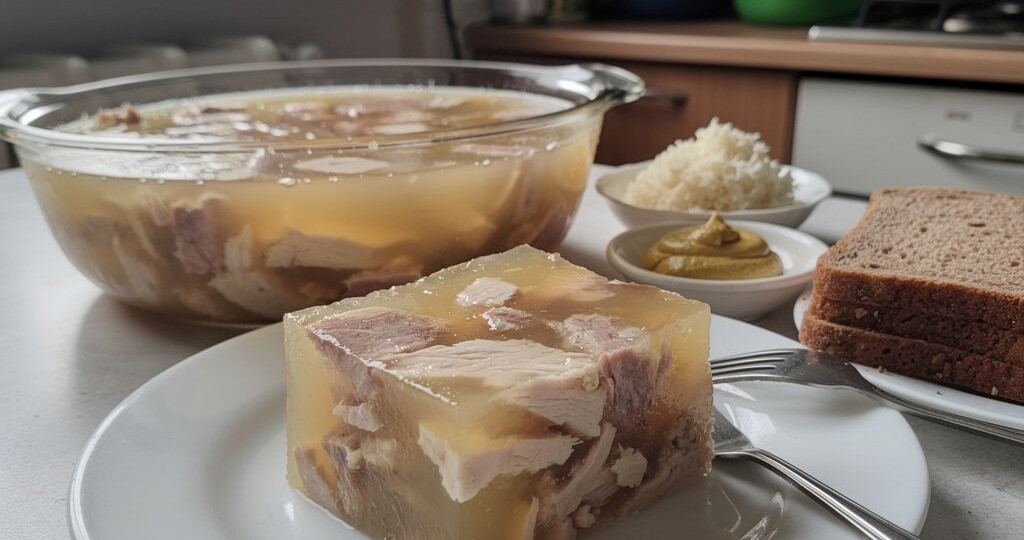 Идеальный холодец из свинины и курицы: мясо и бульон в каждой ложке