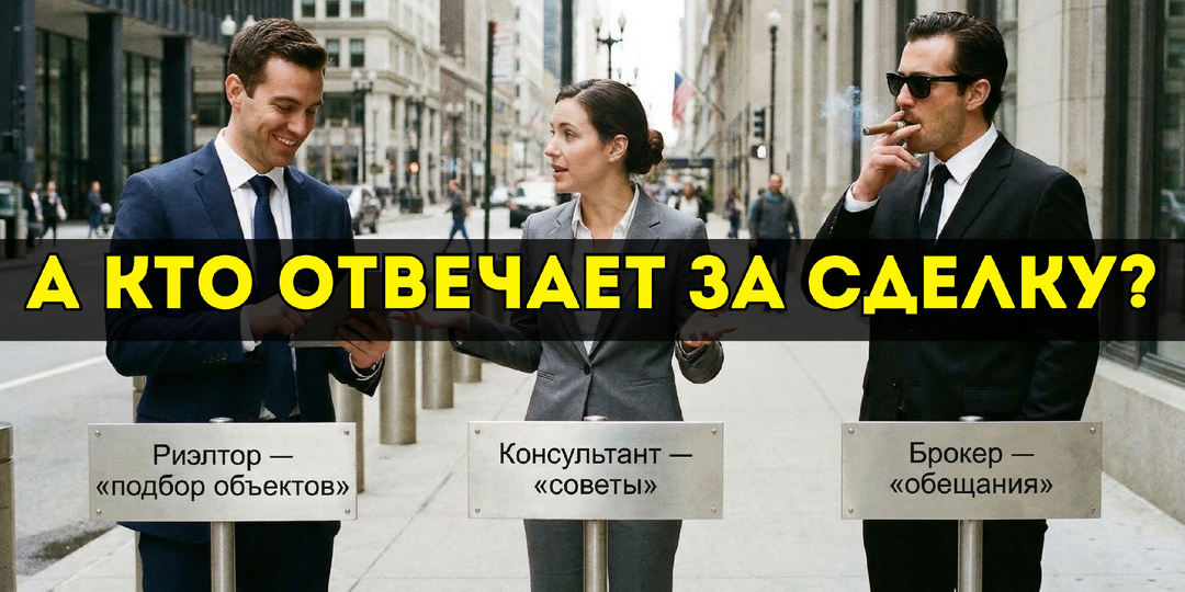 Риэлтор, брокер или консультант: кто реально отвечает за сделку, а кто — нет