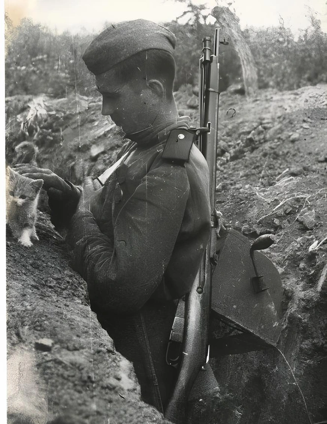 «В минуты отдыха». Георгий Липскеров, 1944