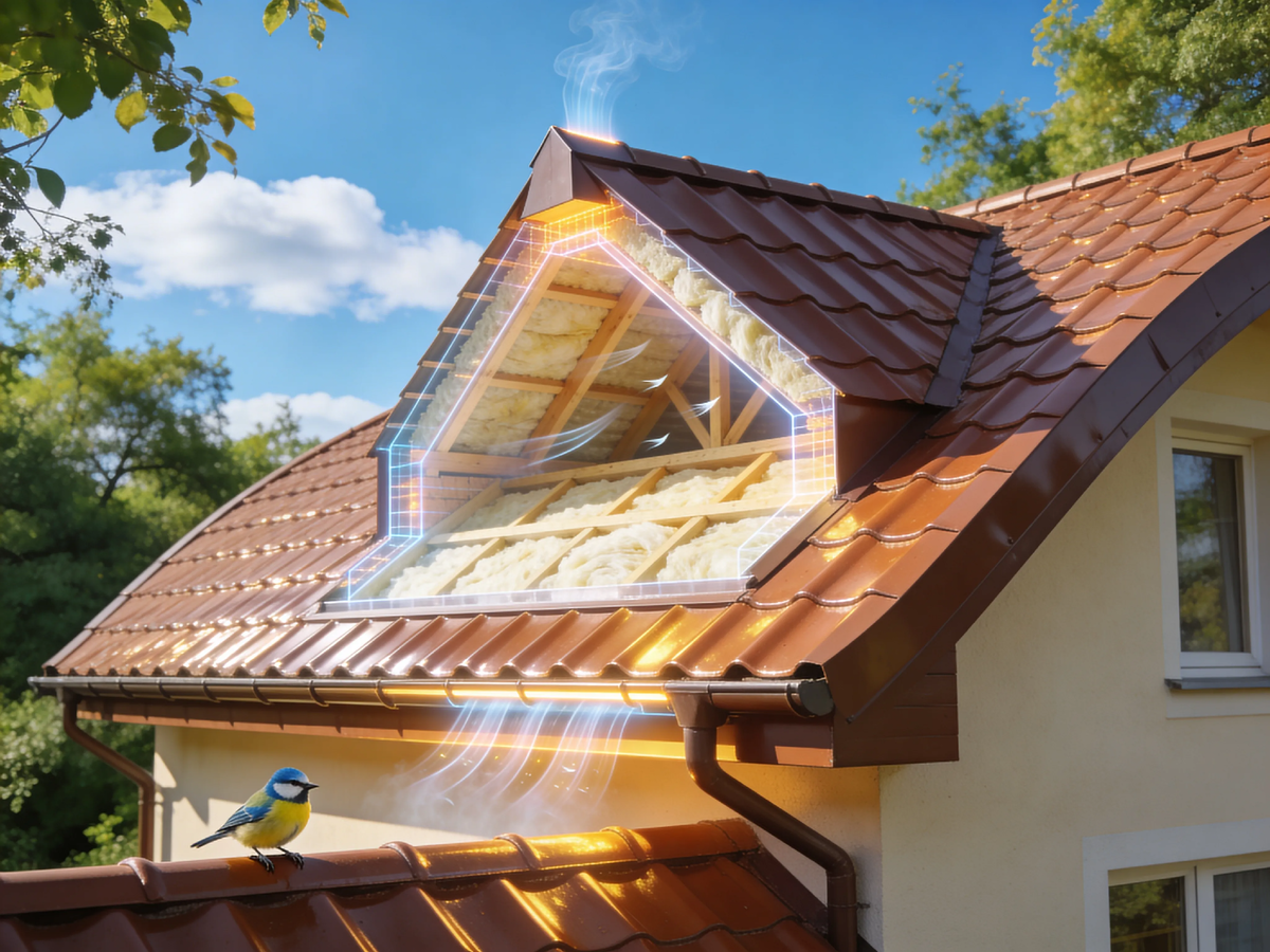 Крыша красавица, солнце, птички поют... А под черепицей — секретная жизнь. Воздух входит снизу, выходит сверху, и дом дышит полной грудью. Проверьте, дышит ли ваша?