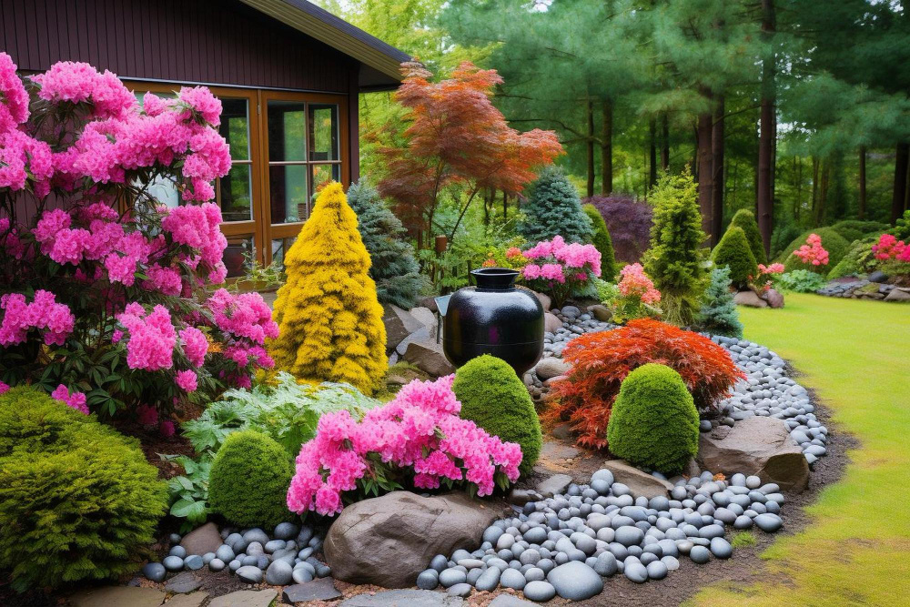 Дизайн на участке с естественным уклоном