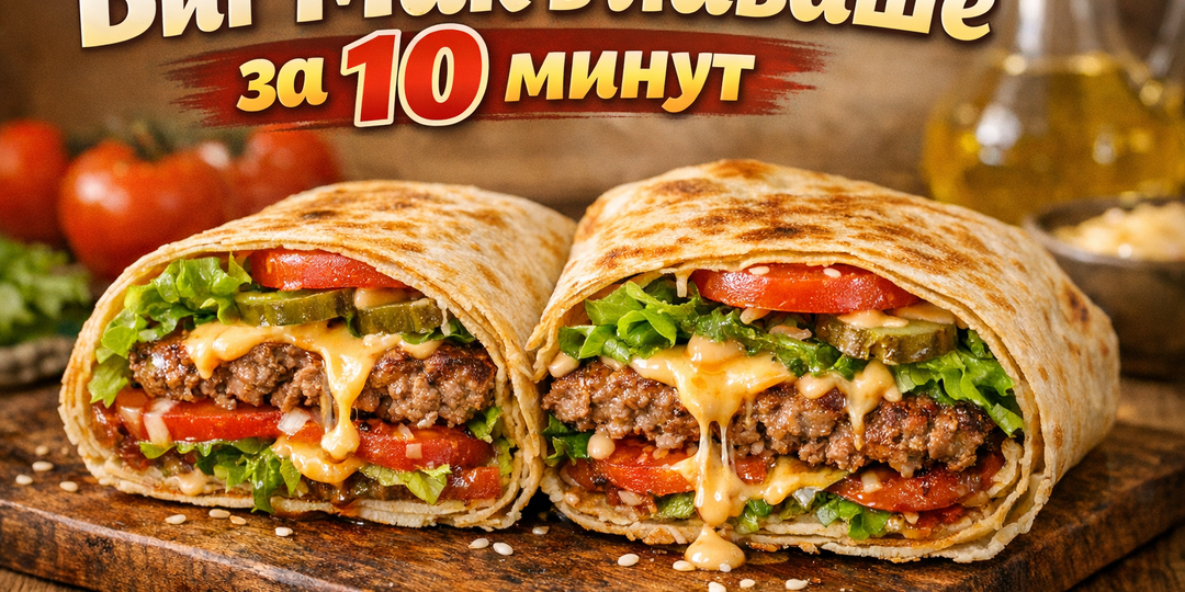 🍔 Биг Мак в лаваше за 10 минут — когда хочется фастфуда, но по-домашнему