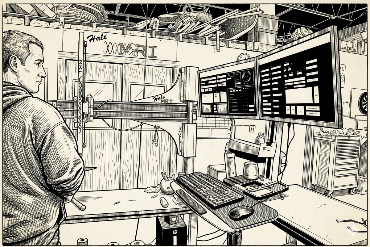 Анализ гребных винтов в Hale MRI имитирует технологию МРТ в медицине.