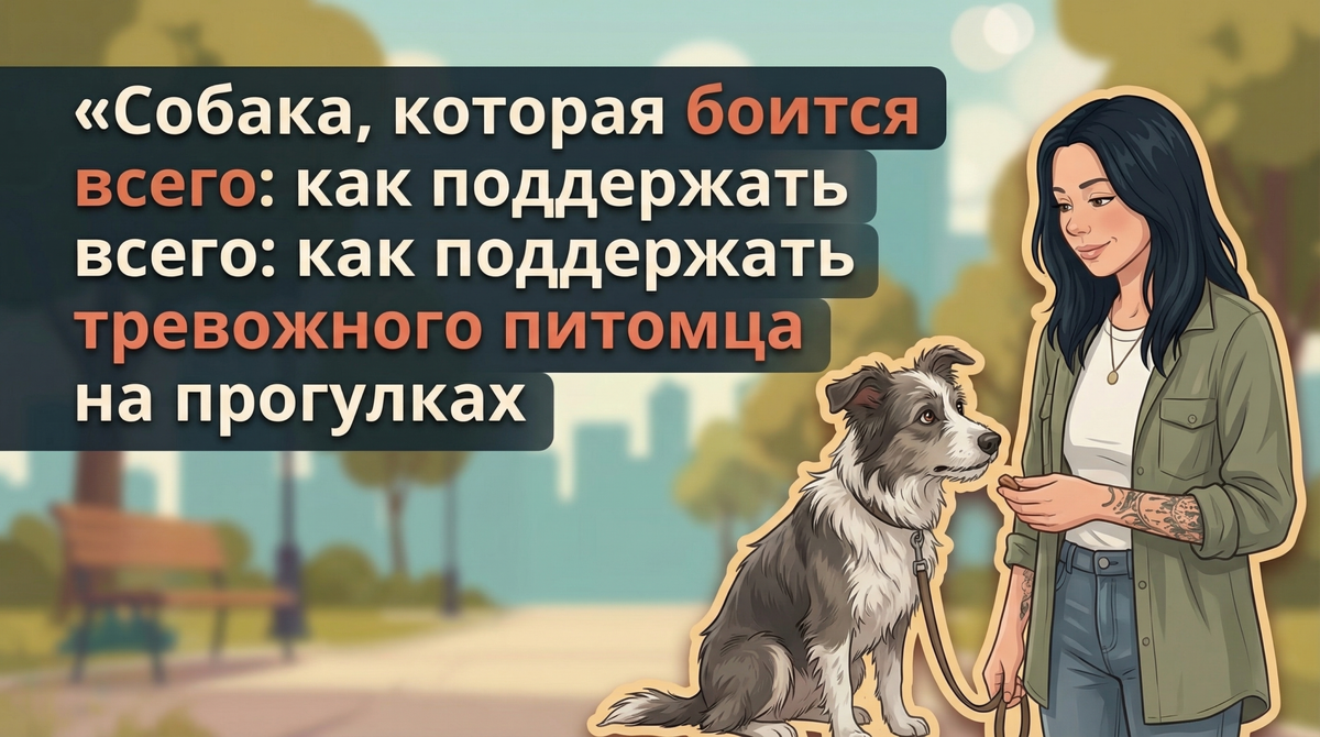    Как помочь тревожной собаке меньше бояться улицы и прогулок. Анна Марковская
