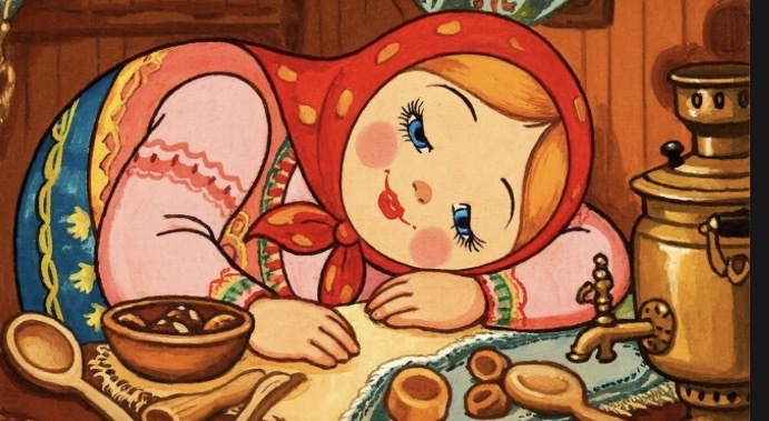 Матрешка Маша лентяйничает 