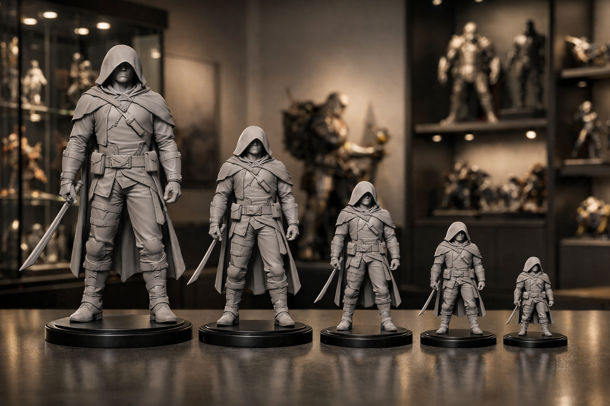 Сравнение фигурок разного масштаба