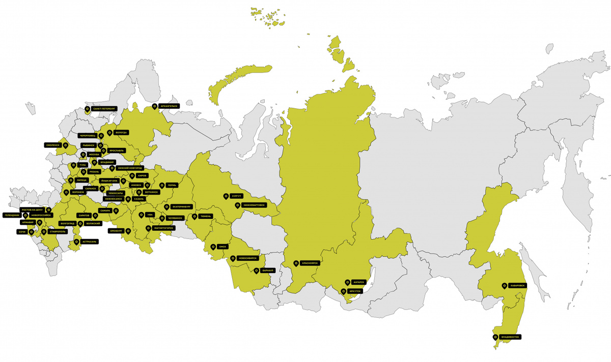 География наших партнеров