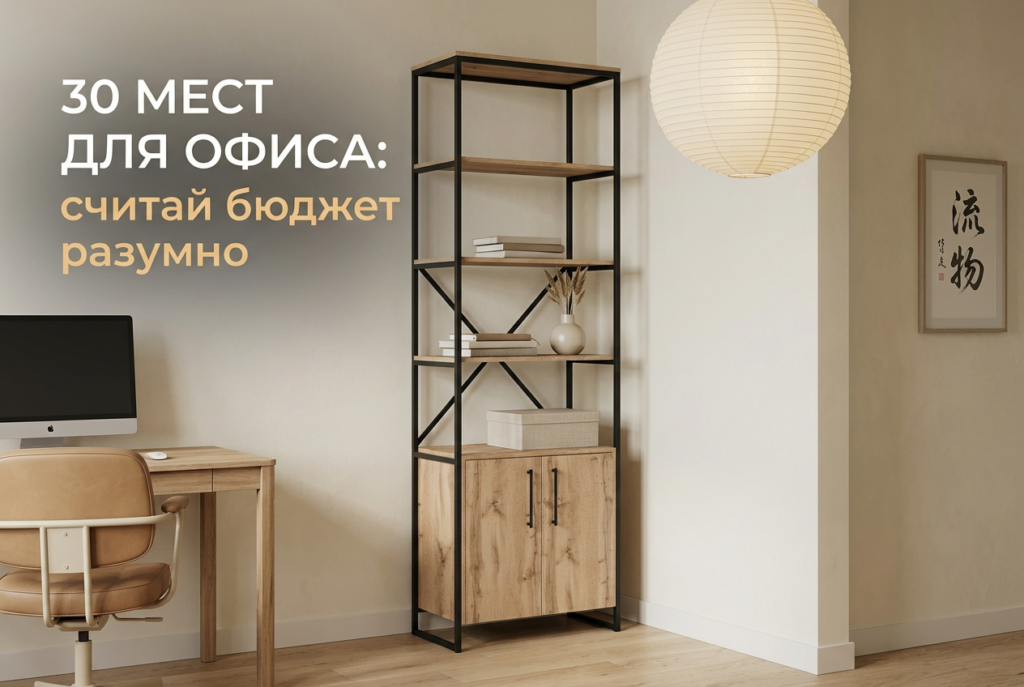    Пример эффективной расстановки мебели в офисе на 30 рабочих мест. GROSTAT