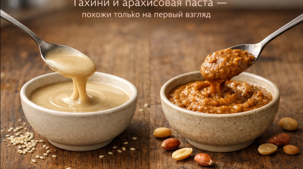 Чем тахини отличается от арахисовой пасты и когда какую добавлять в соусы и заправки