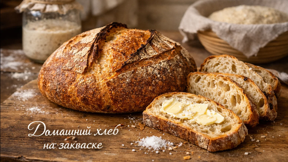 Муж научился печь этот хлеб на закваске сам и теперь мы не покупаем магазинный уже полгода