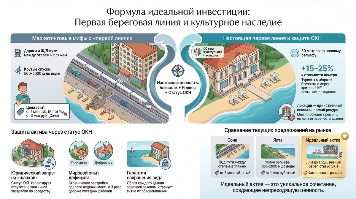 Формула идеальной инвестиции: первая береговая линия и культурное наследие