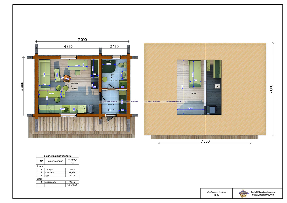 план небольшого дома из кело