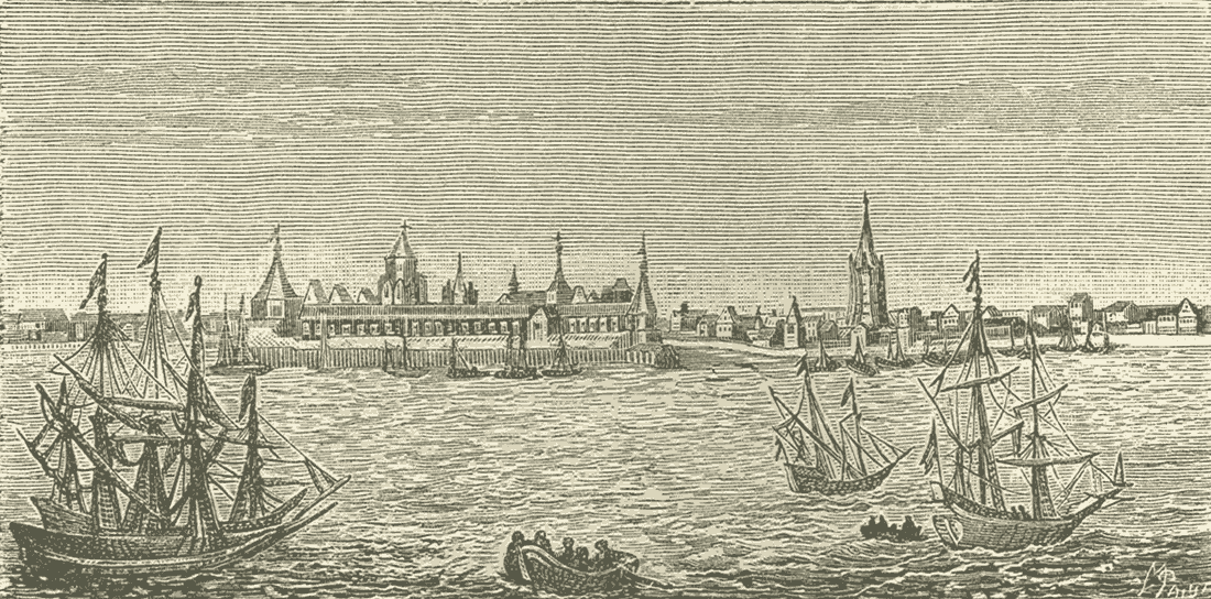 Архангельский порт в XVIIв.