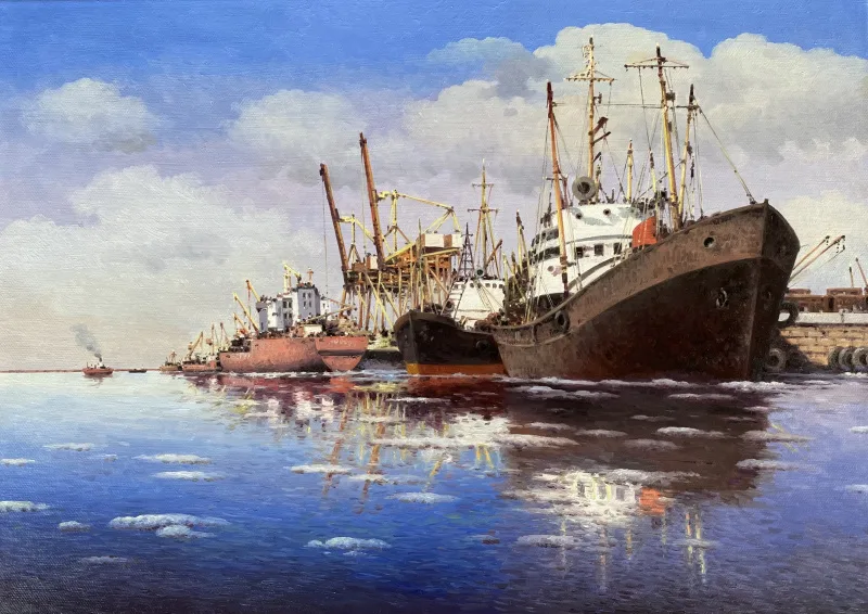 Архангельский порт. В. Грибенников