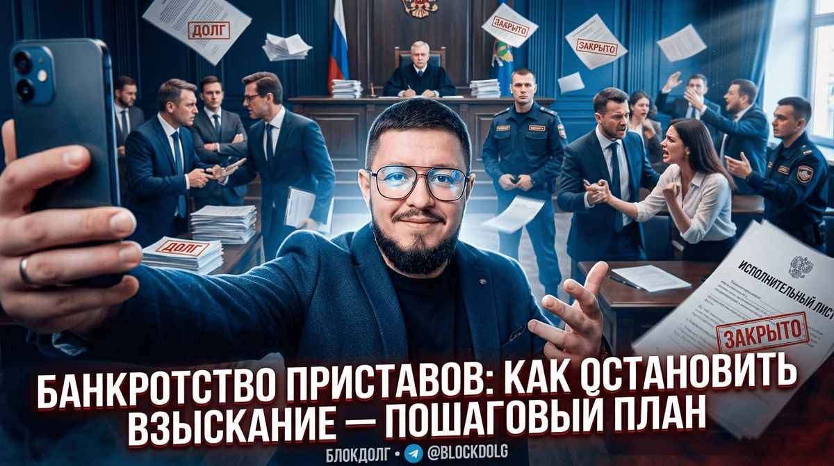    Пошаговый план остановки взыскания приставами Максим