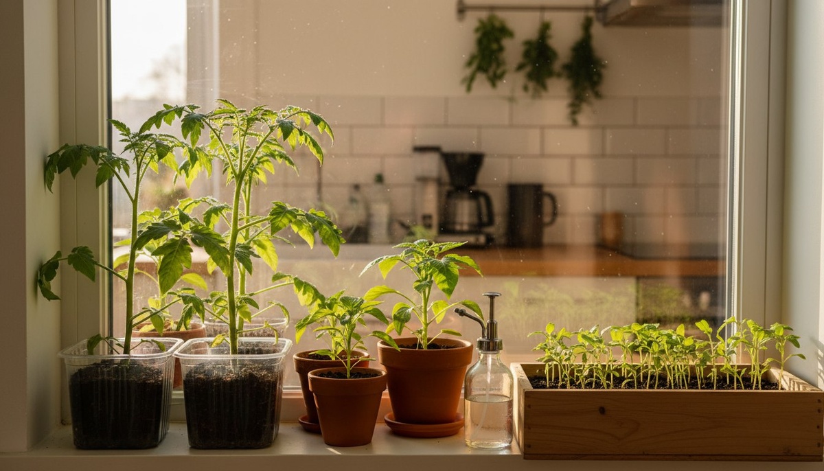 Крепкая здоровая рассада томатов — результат правильного ухода и соблюдения сроков посева