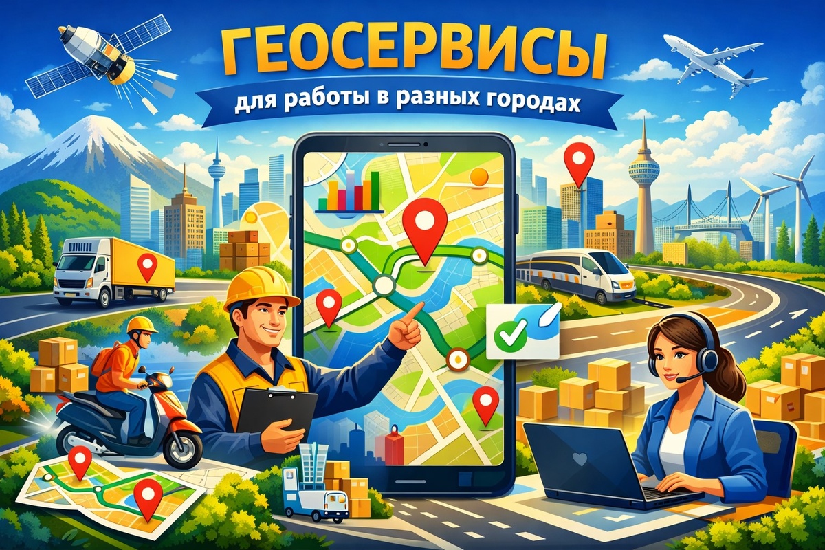 Геосервисы для оптимизации работы сотрудников в разных городах