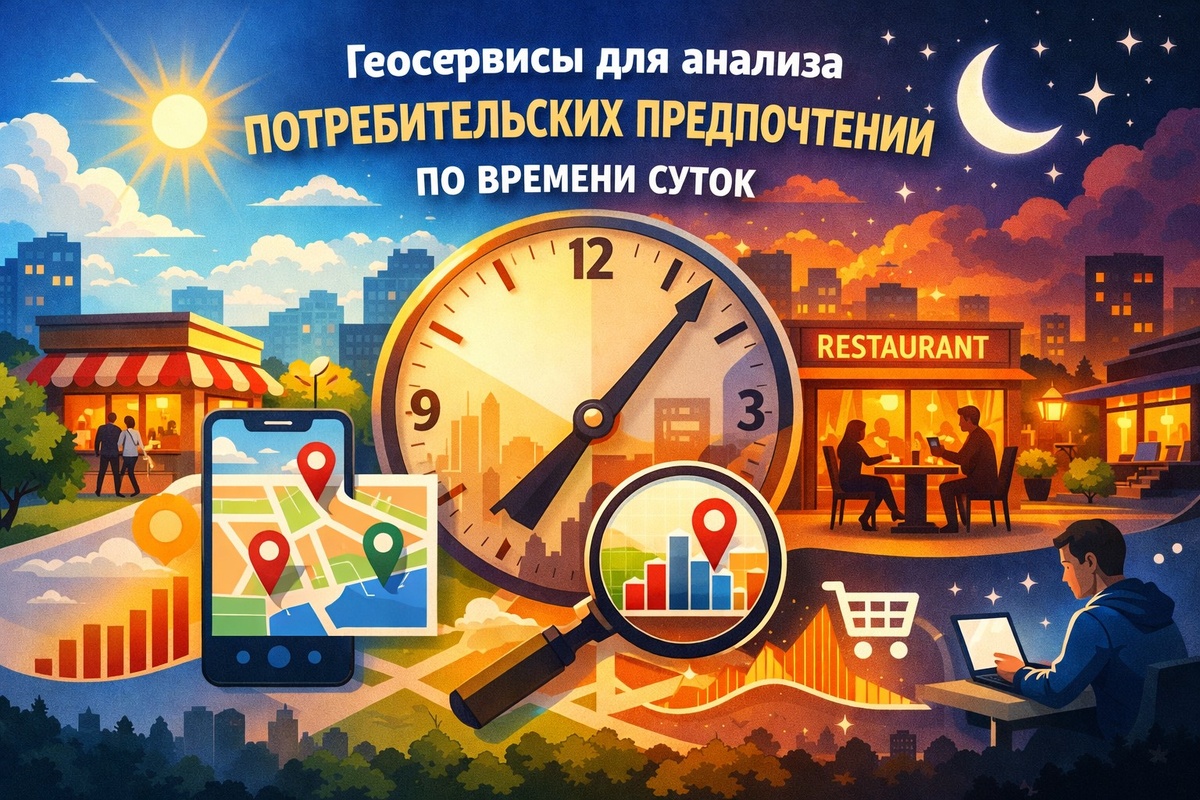 Геосервисы для анализа потребительских предпочтений по времени суток 