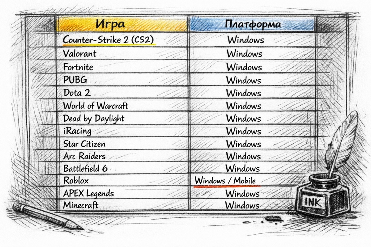 Какие игры поддерживает ExitLag