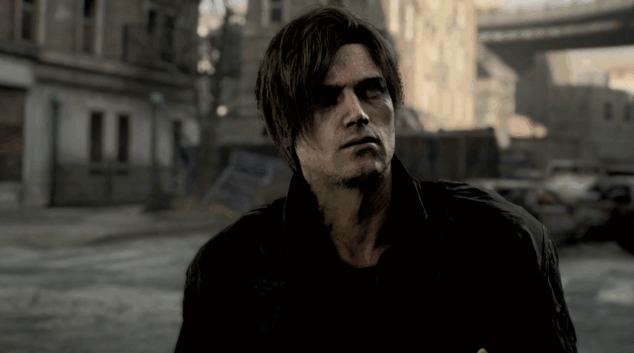 Gif картинка "Леон наткнулся на преграду"