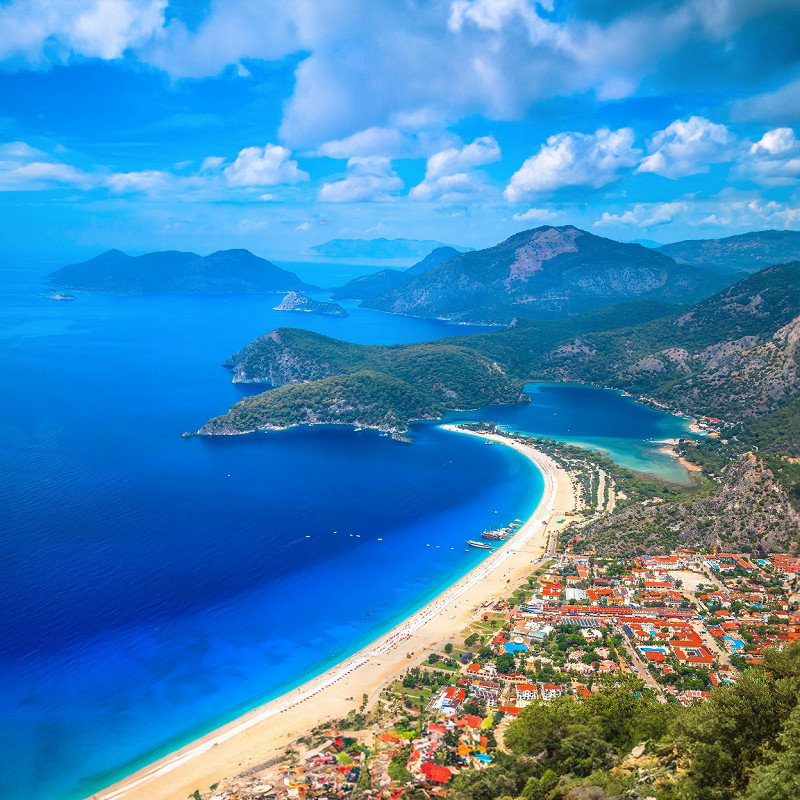 Поселок Олюдениз - начало Ликийской тропы с запада. Яндекс. Картинки.