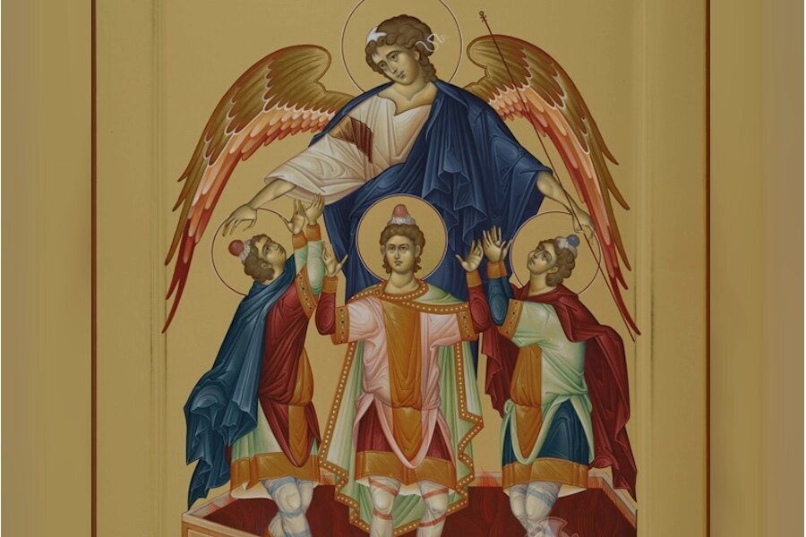    Пророк Даниил и три отрока. Фото: Православная энциклопедия «Азбука веры»