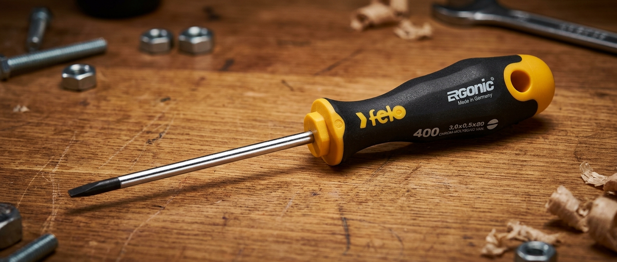 Плоская шлицевая отвертка 3,0х0,5х80 Felo Ergonic 40003210