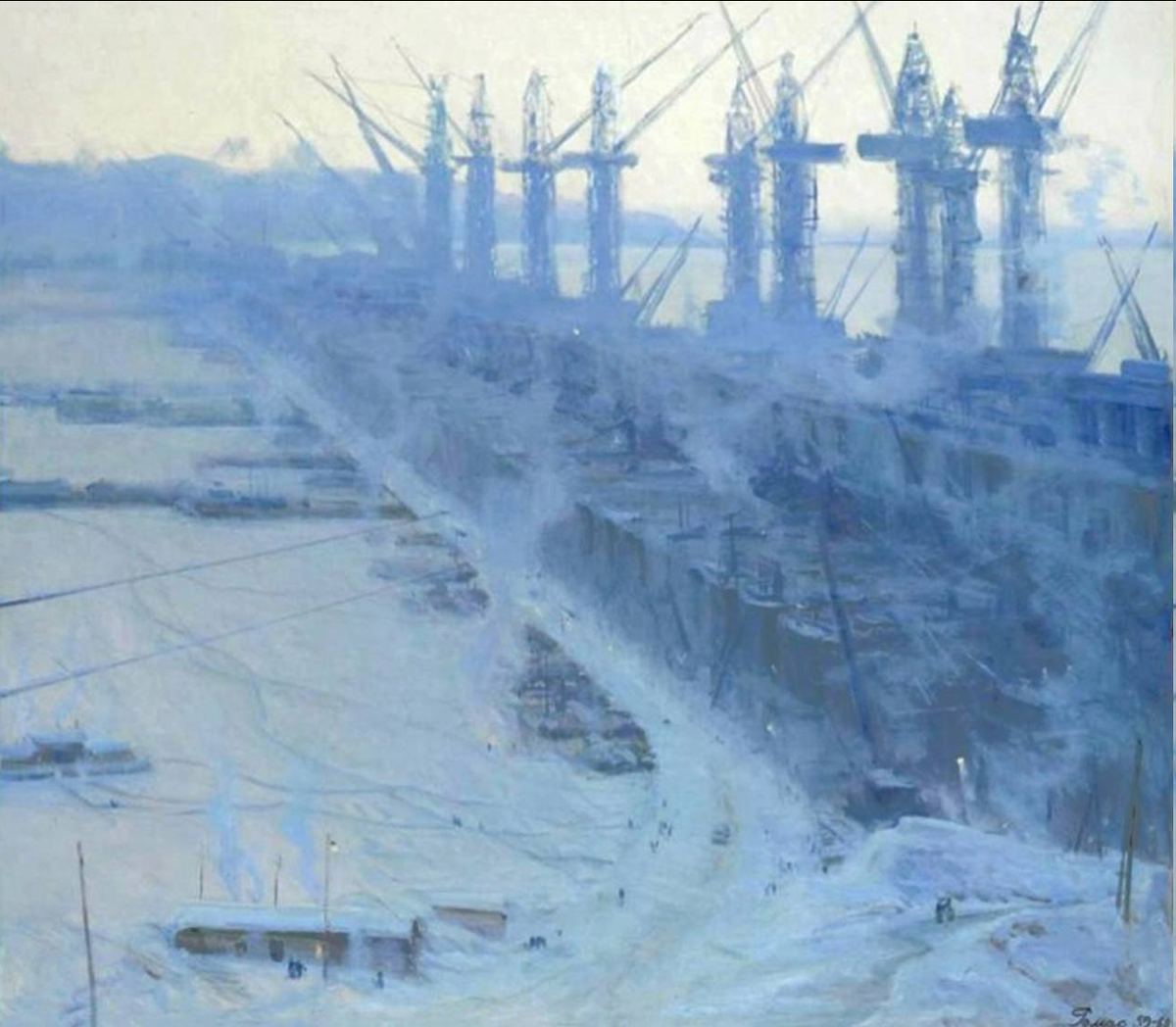 Яков Ромас. «Утро стройки». 1960