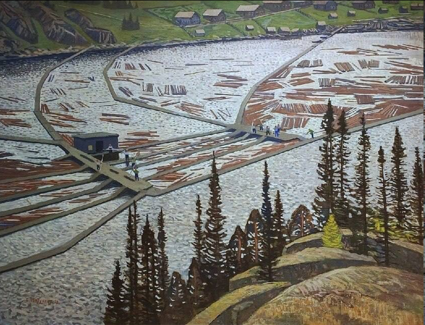 Суло Юнтунен. «Рабочий день северной реки». 1972