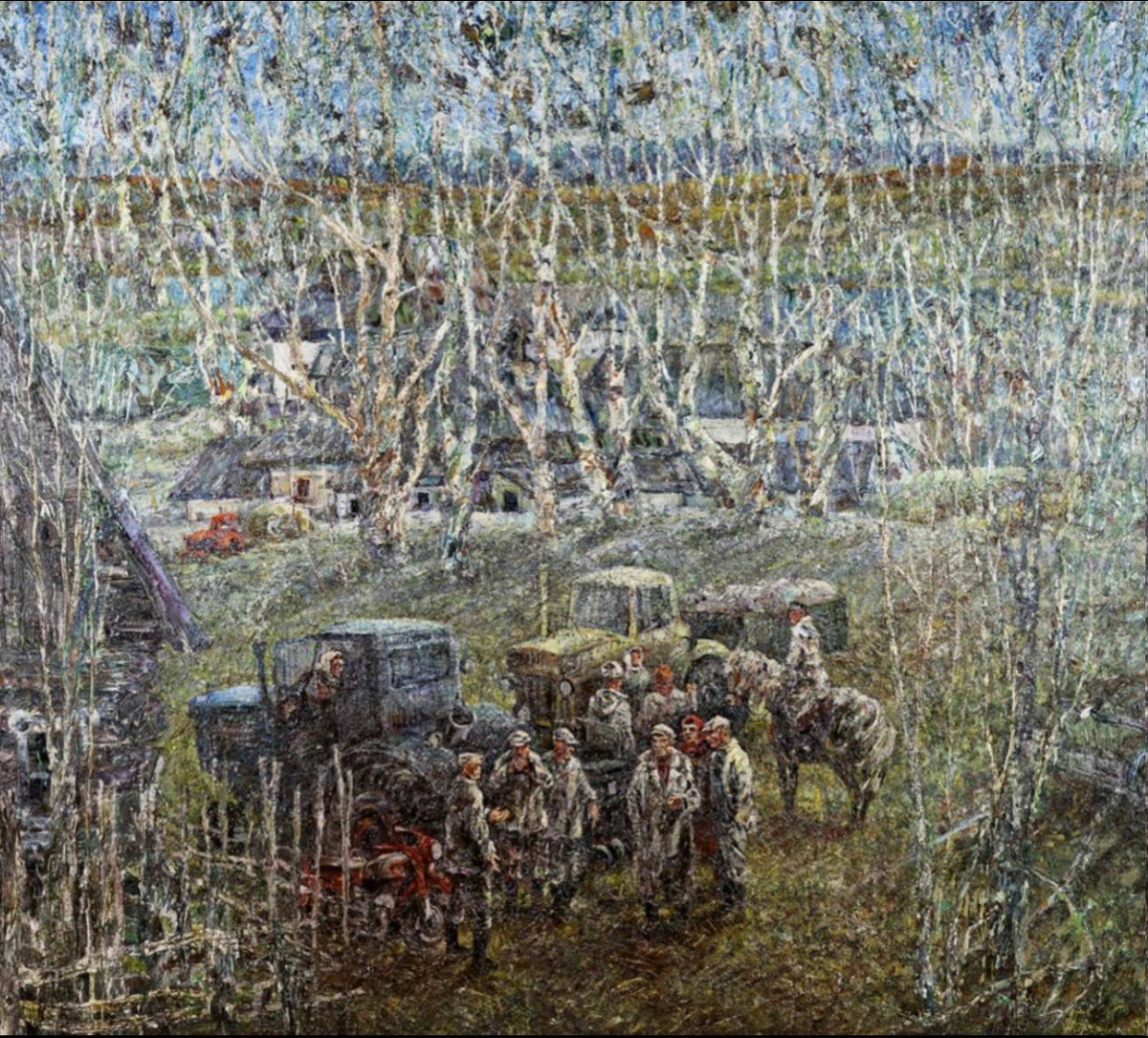 Александр Балабаев. «На полевые работы». 1982