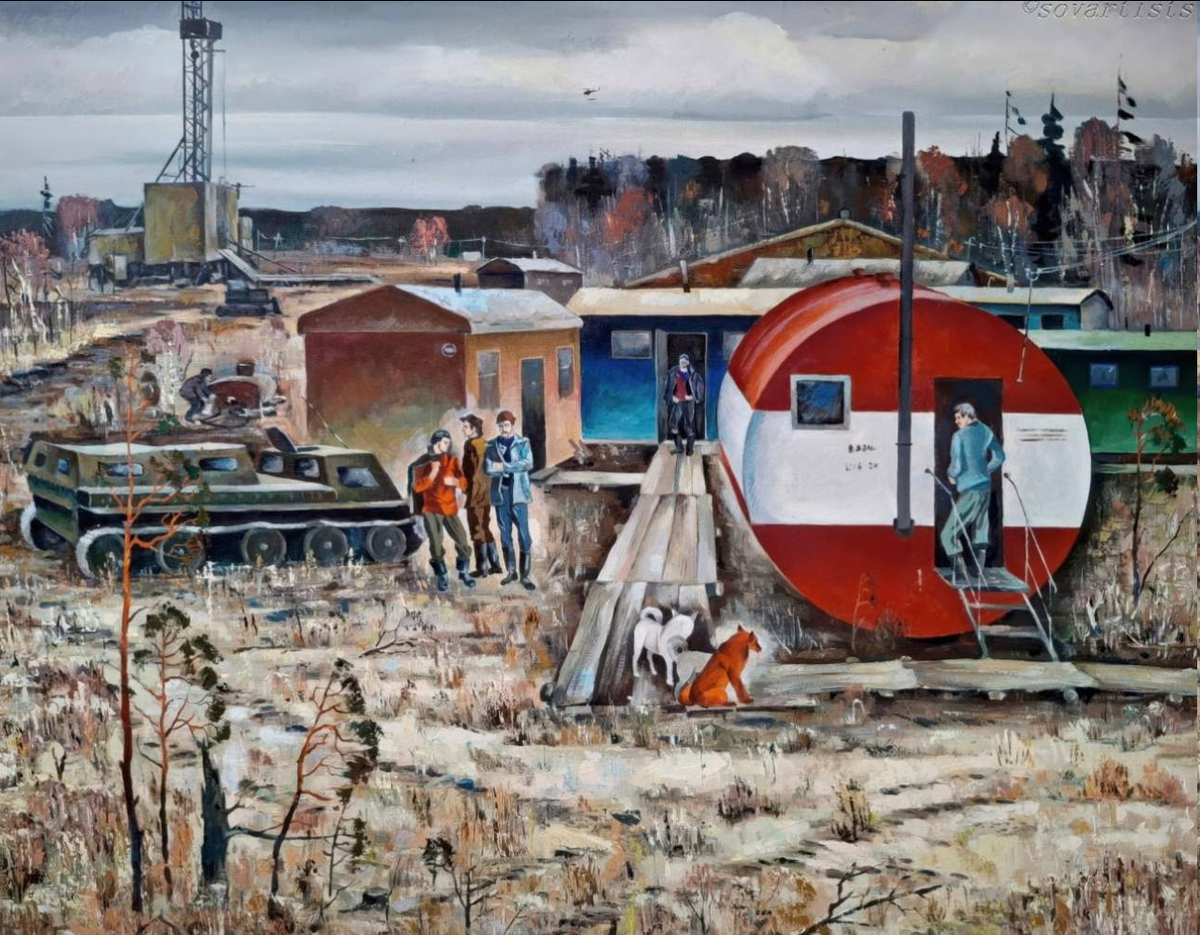 Виктор Самойлов. «На буровой». 1987