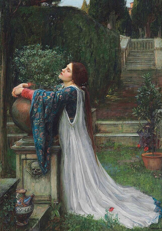 Джон Уильям Уотерхауз "Изабелла и горшок с бизиликом», 1907 г.