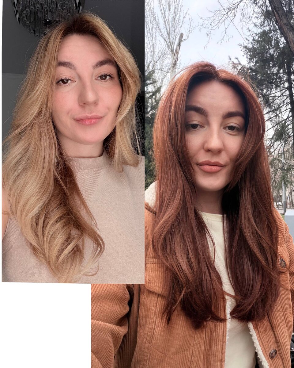 Я со светлыми и с уже закрашенными волосами