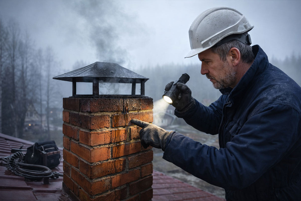 Проверка состояния дымохода
