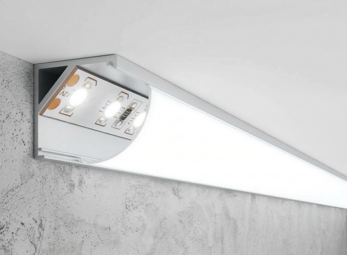 Лента в угловом профиле 16х16 мм