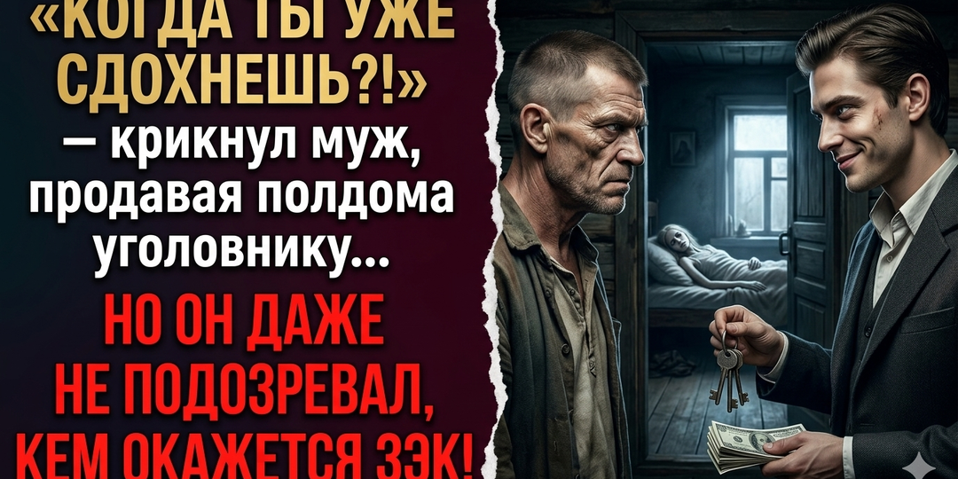 Чтобы добить свою угасающую жену, он продал полдома бывшему зеку... А приехав через год за наследством, похолодел