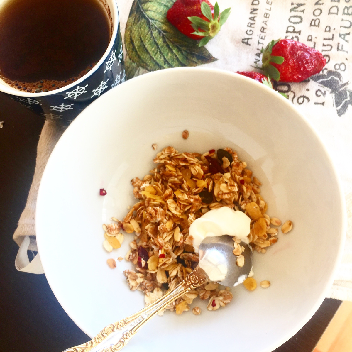 Вот так примерно выглядел мой завтрак 