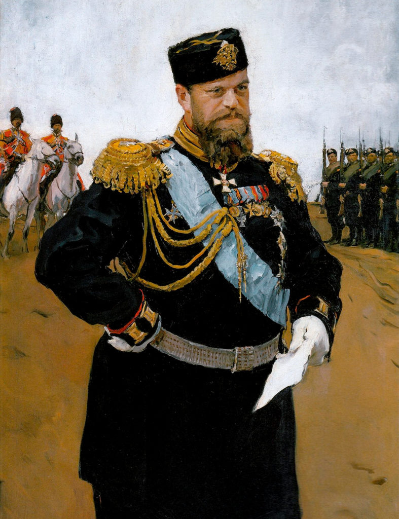 В.А. Серов. Александр III с рапортом