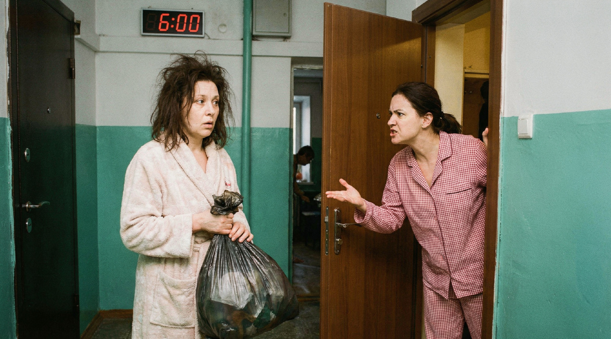 Соседка выбрасывает мусор по ночам