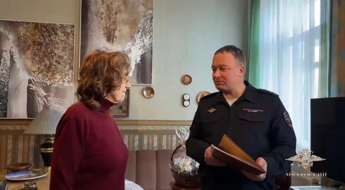    Фото: скриншот видео официального представителя МВД РФ Ирины Волк