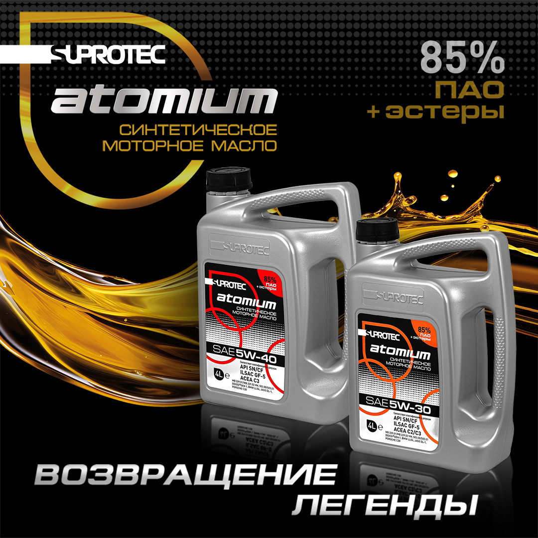 Российское масло Suprotec Atomium в канистрах нового дизайна