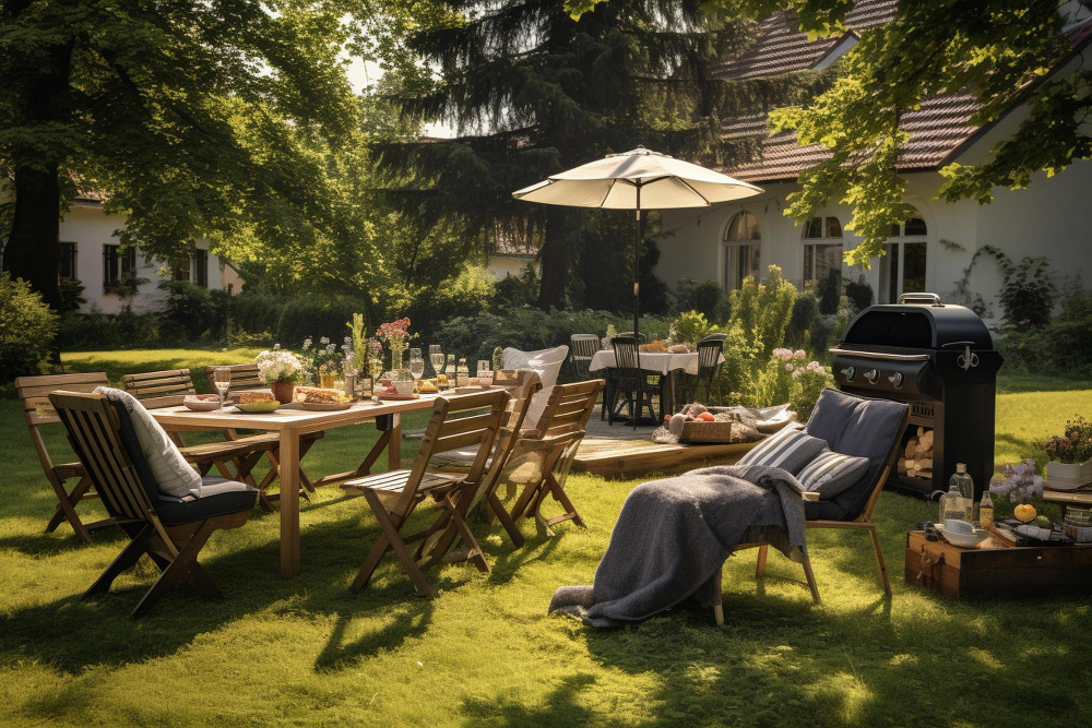 Большая зона отдыха на участке