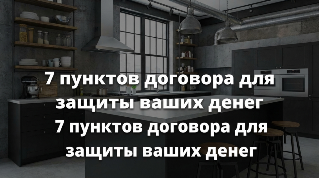    Грамотно составленный договор — гарантия сохранности ваших средств при заказе кухни. MDKUHNY