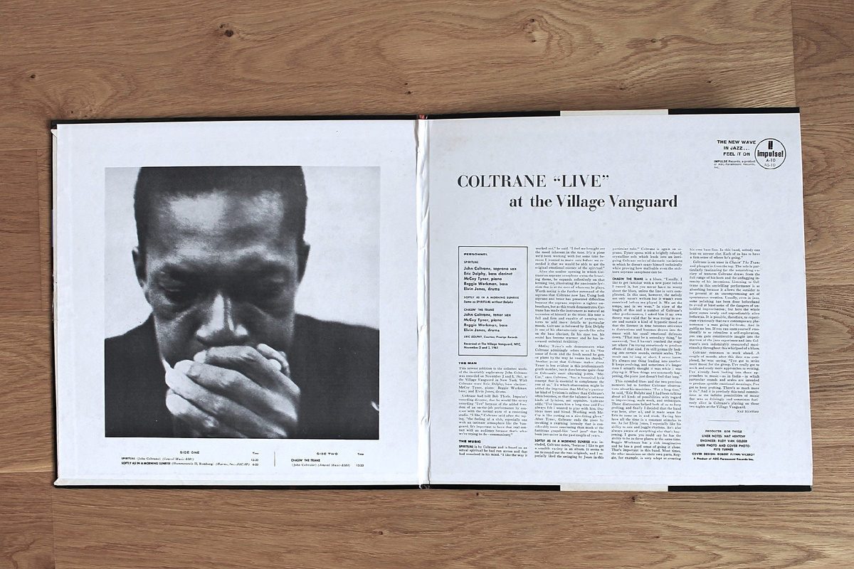 Разворот конверта "Live" At The Village Vanguard