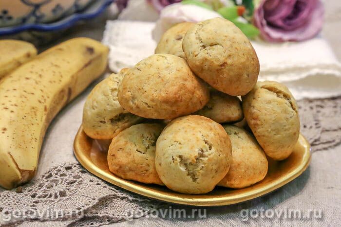 Постные рогалики и печенье 🍌🍌🍌 из бананового теста (без молока, яиц и сливочного масла)