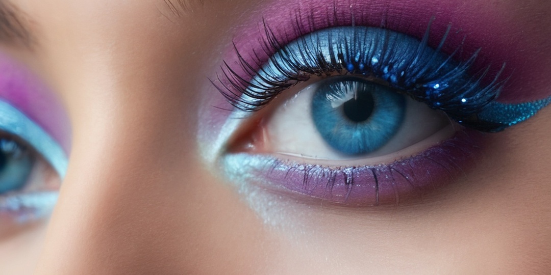 Тренды в макияже использование цветных тушей на нижних ресницах