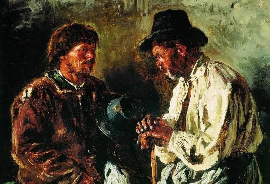     Владимир Маковский. Два украинуа (фрагмент). 1882