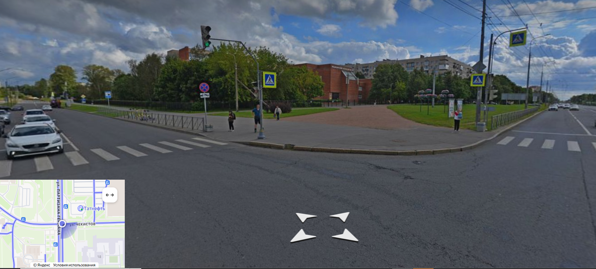 Место «Посольской дачи» на панораме Яндекс.Карт