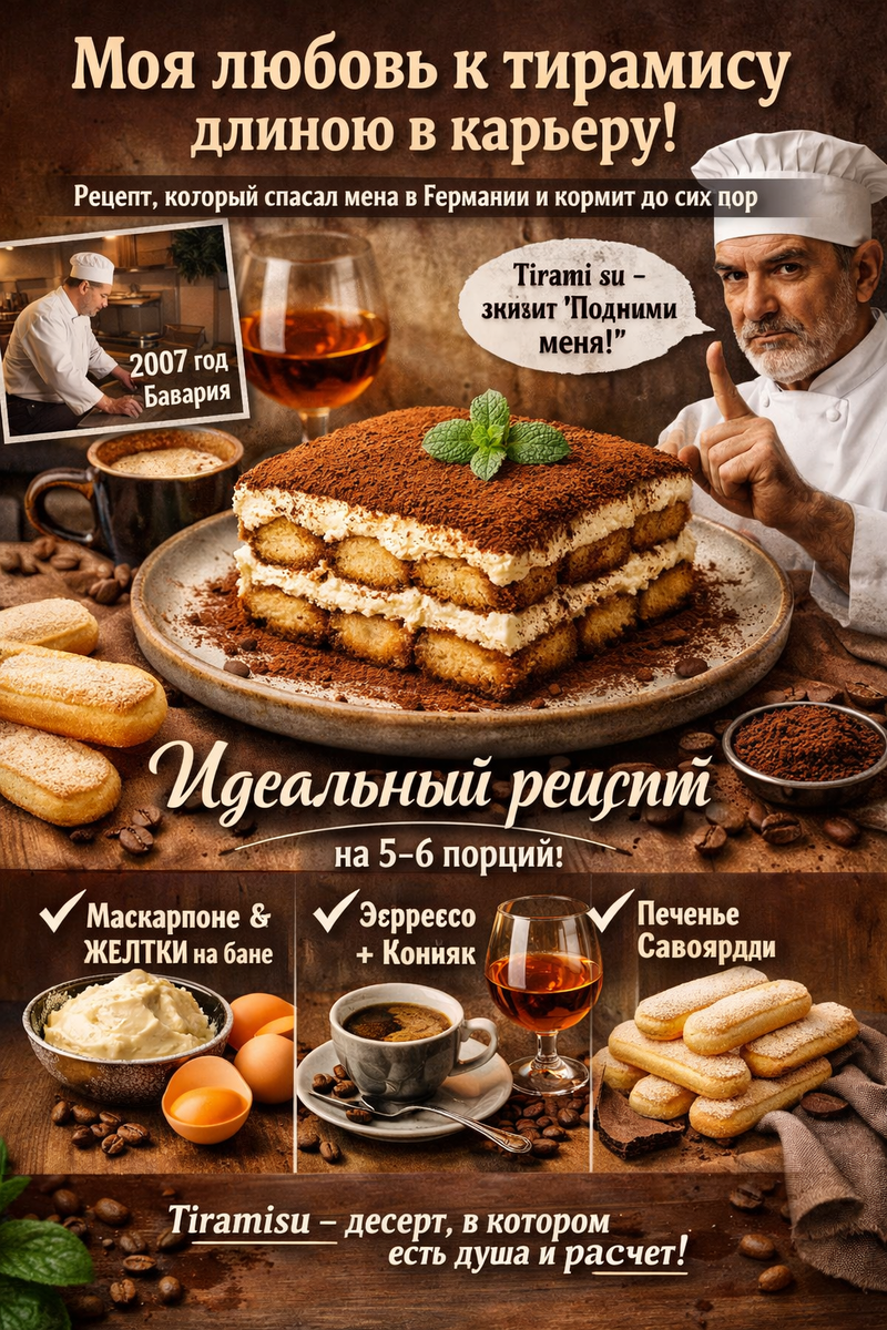 Мой идеальный рецепт тирамису.